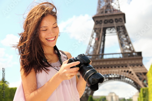 Paris tourist with camera