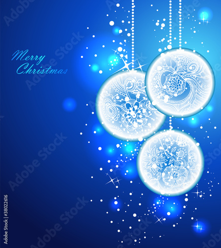 Vector illustration of Xmas balls