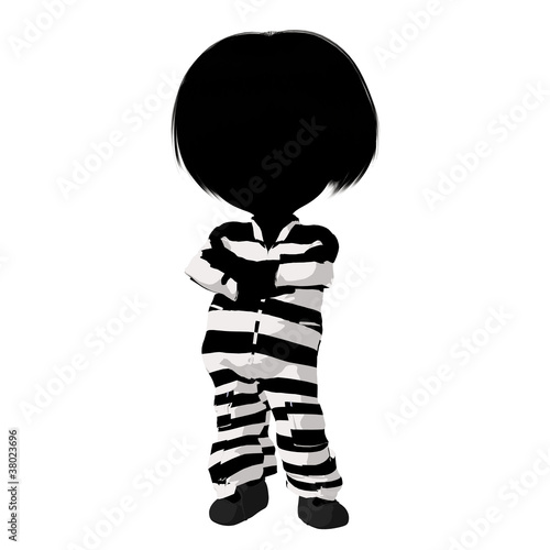 Konstfotografi Little Criminal Girl Illustration