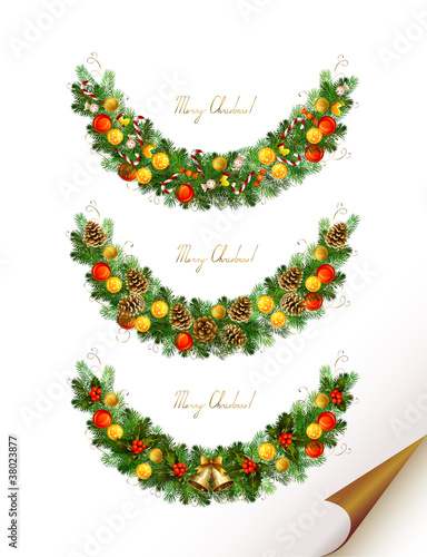 Christmas vector set of three