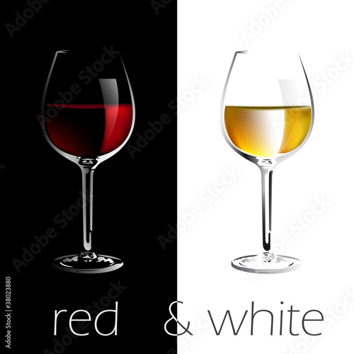 Red and White Wine List # Vector
