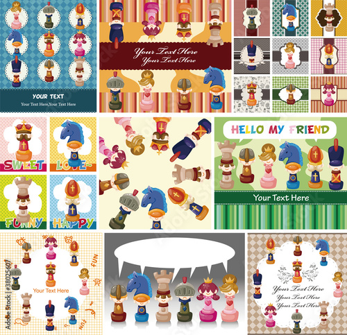 cartoon chess card