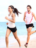 People running: couple runners