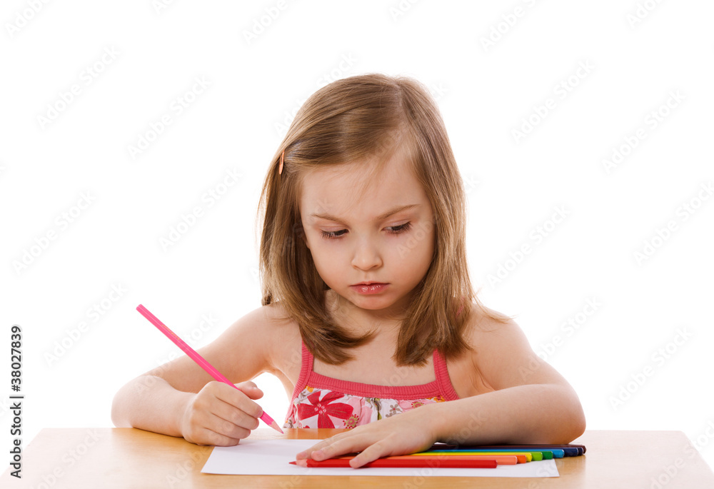 Girl drawing Girl drawing