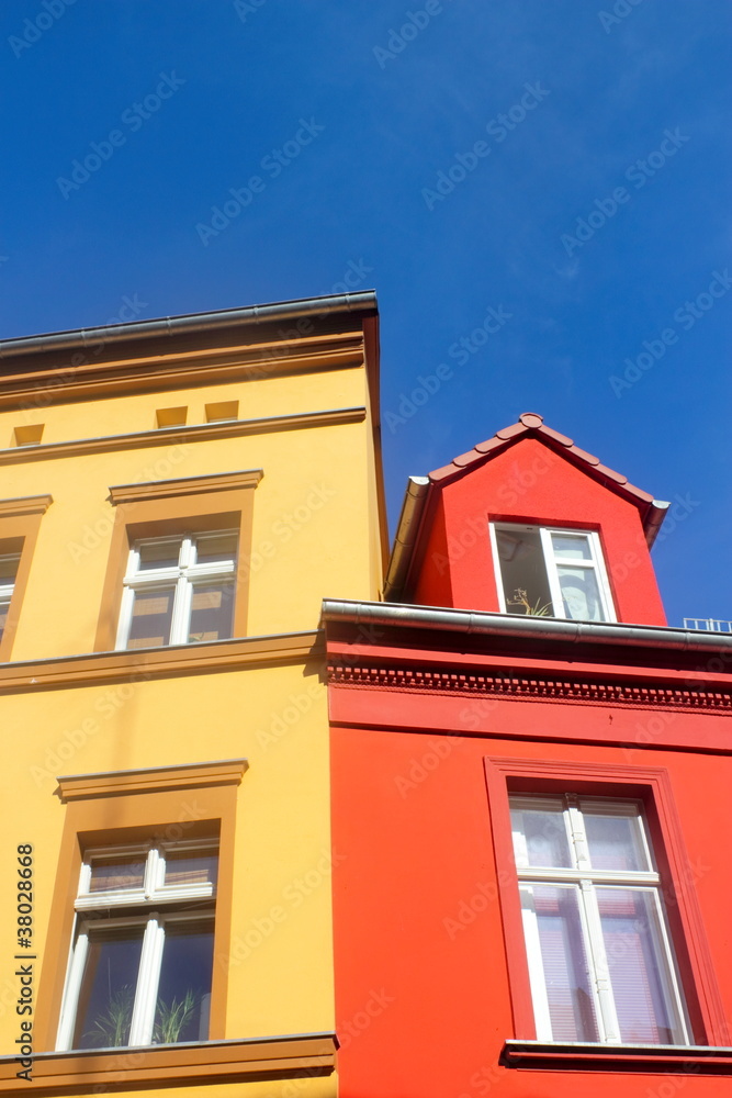 Farbige Altbauten in Perleberg