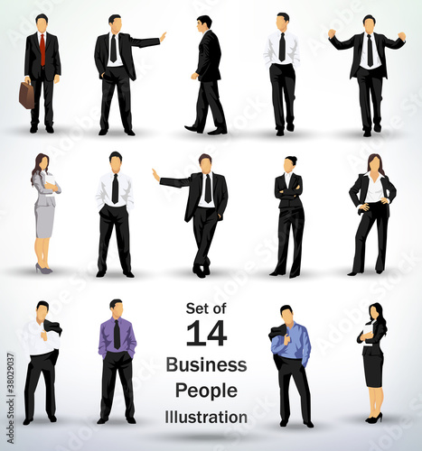Collection of business people