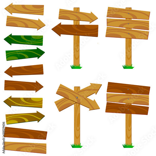 wooden sign illustration