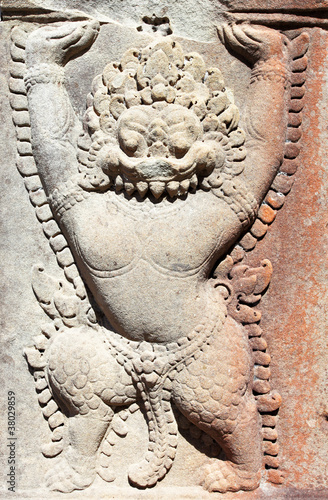 Ancient khmer carving