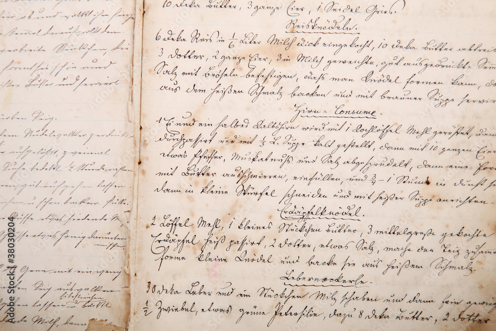 Kochbuch in Handschrift