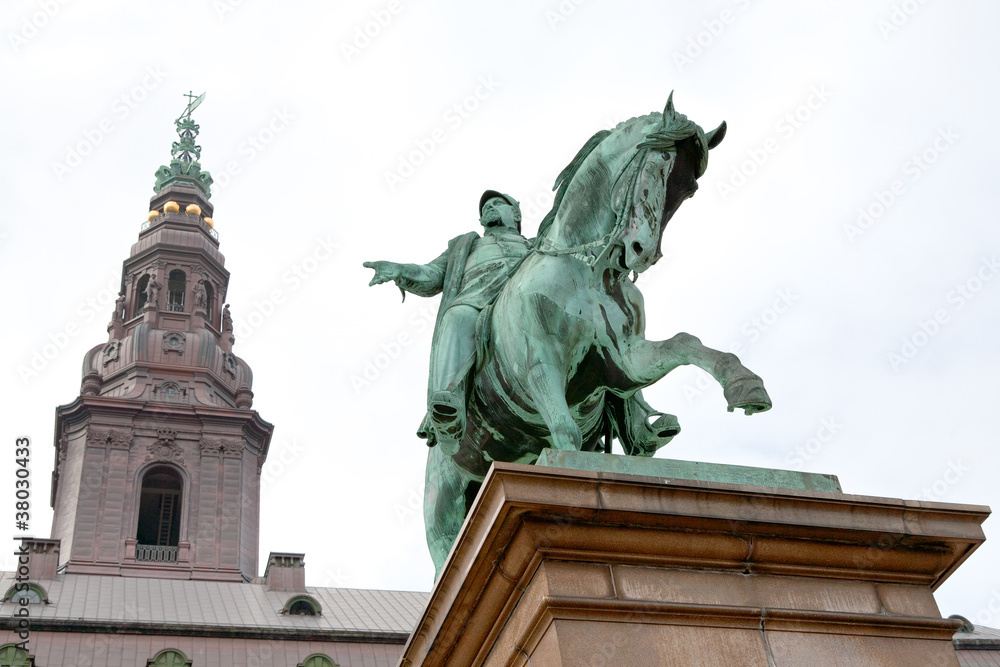 statue King Frederik the VII  in Copenhagen