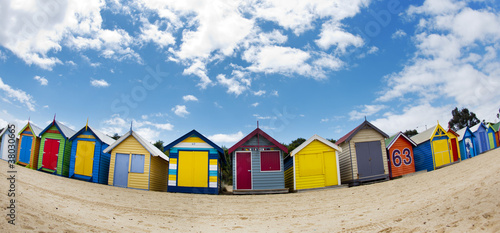 Cabanes de plage colorées - Brighton beach - Melbourne