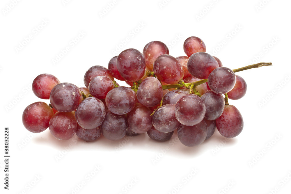 Bunch of red grapes on white background Bunch of red grapes on white background