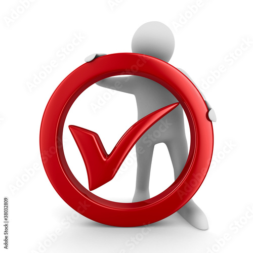 Symbol ok on white backgrou...