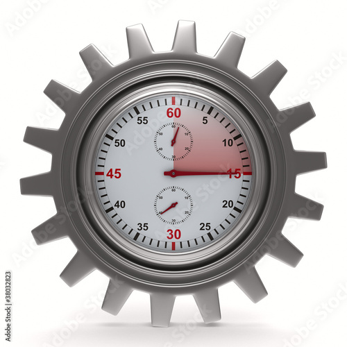 Stopwatch on white backgrou...