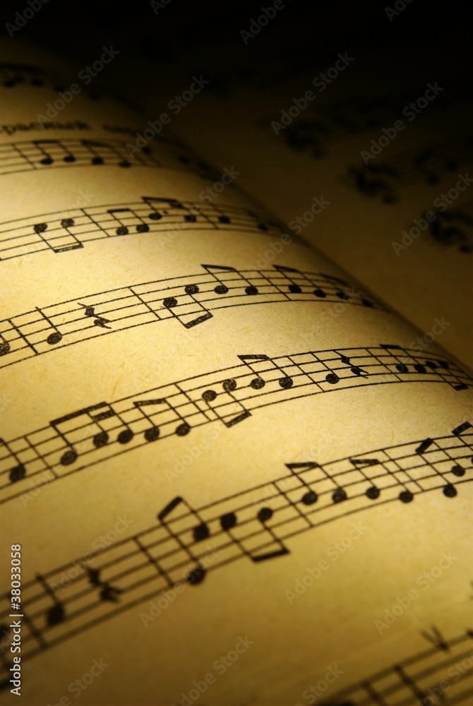 Obraz premium old music book