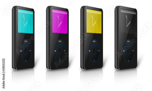 Cmyk Modern MP3/MP4 multimedia player photo