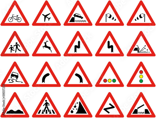 traffic signs collection - vector