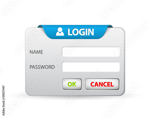 Vector login form template