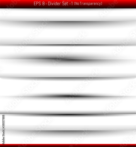 new style shadowed divider set (EPS 8 - No Transparency)