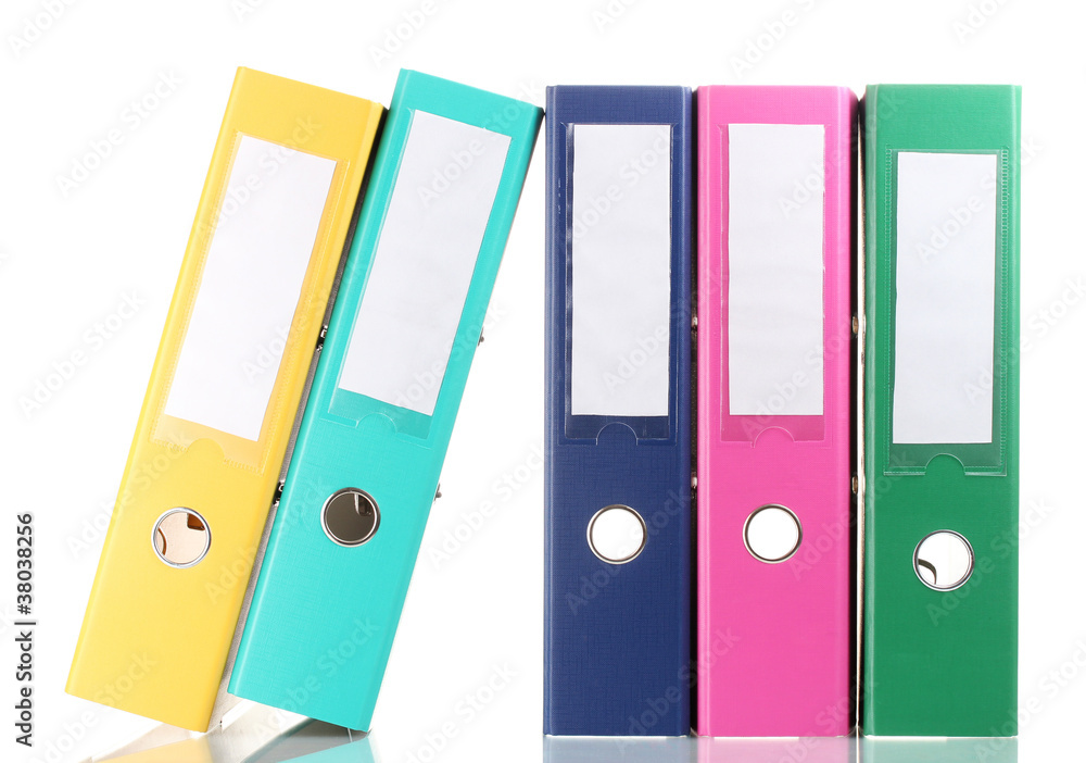 Office folders isolated on white Office folders isolated on white