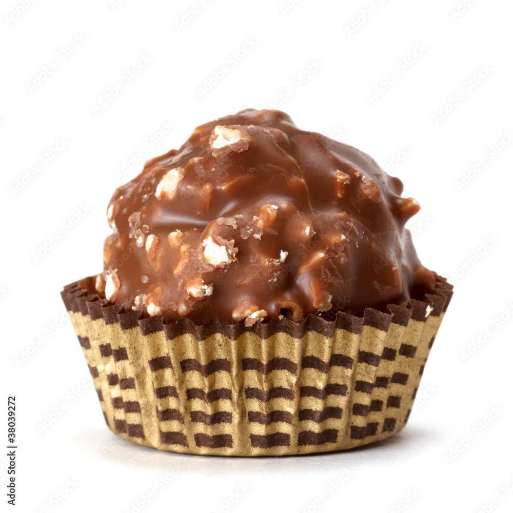 chocolate candy over white background chocolate candy over white background