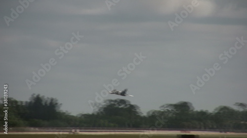 Old Soviet jetfighter taking off