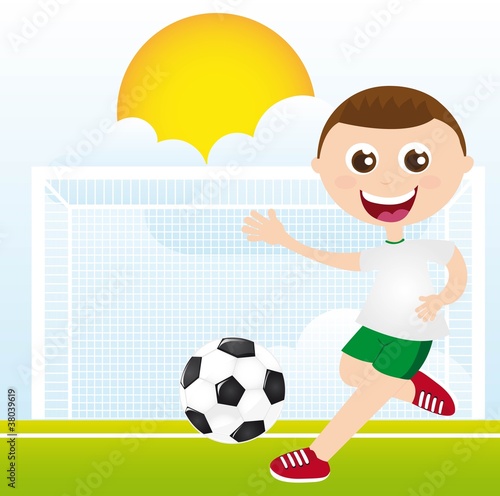 playing soccer
