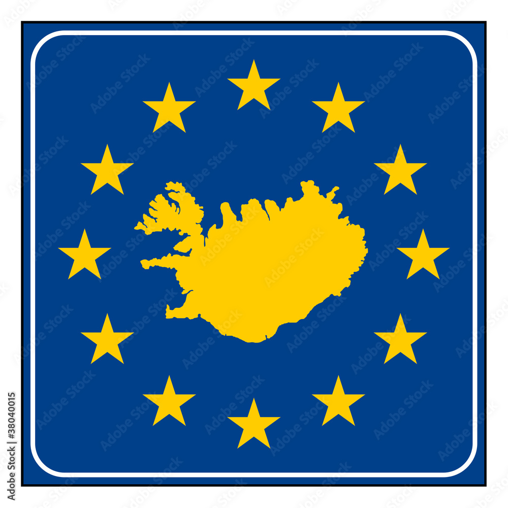 Iceland European button Iceland European button