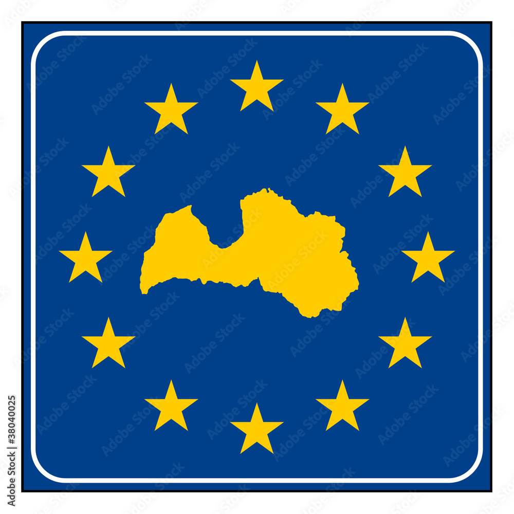 Latvia European button Latvia European button
