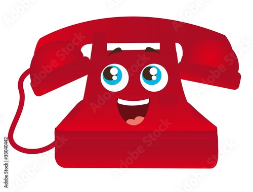 red telephone cartoon