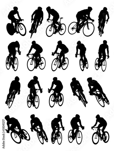 20 detail racing bicycle silhouette