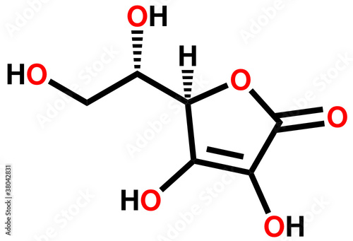 Ascorbic acid structural formula