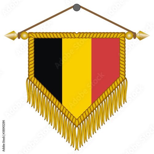 vector pennant with the flag of Belgium