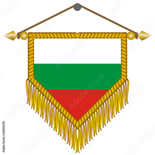 vector pennant with the flag of Bulgaria