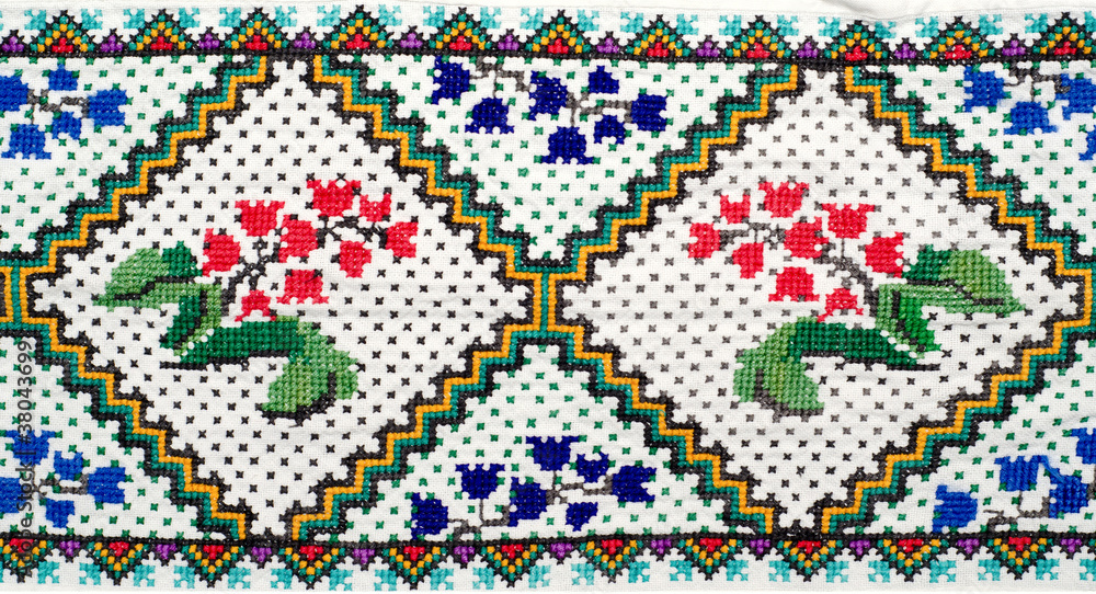 ukrainian embroidered good by cross-stitch pattern