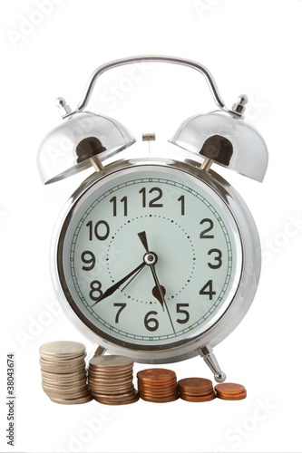 alarm clock isolated on the white