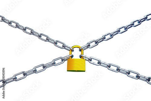 Foto lock on a chain