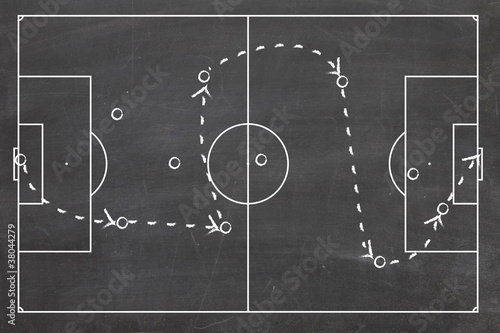 strategy or tactic plan of football or soccer