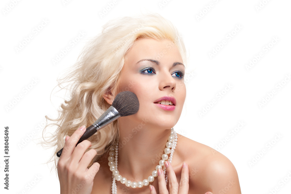 Portrait of beautiful blonde woman. Portrait of beautiful blonde woman.