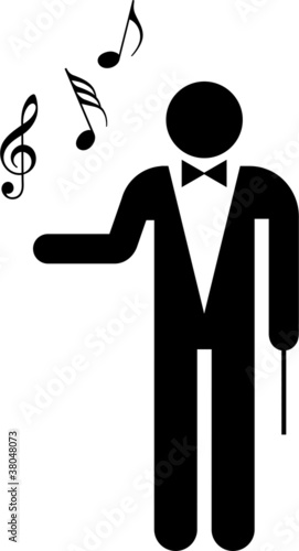 Conductor of an orchestra pictogram