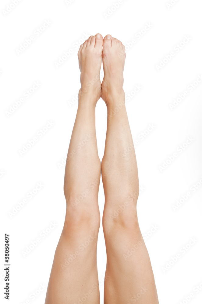 beautiful young woman legs isolated on white beautiful young woman legs isolated on white