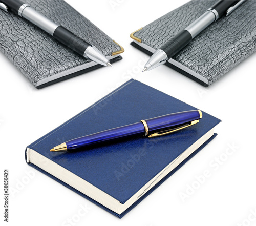 Notepads and ballpoint pens