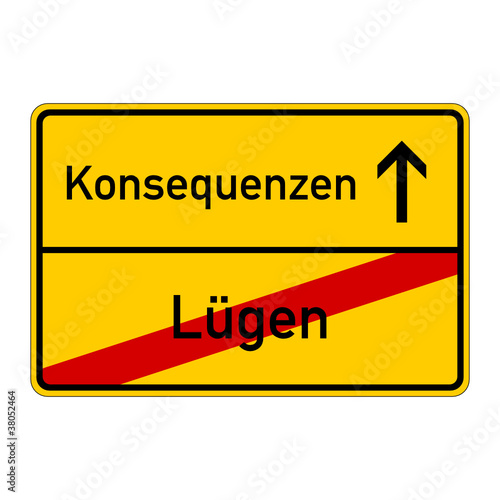 ortsschild lügen konsequenzen I