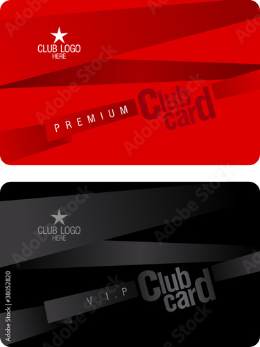Club plastic card design template