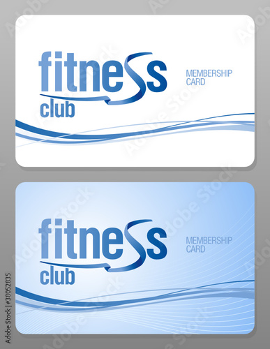 Fitness club membership card design template