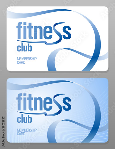 Fitness club membership card design template