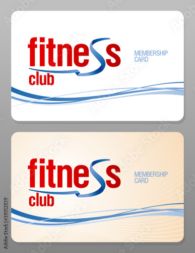 Fitness club membership card design template