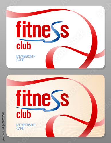 Fitness club membership card design template