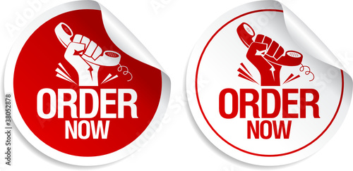 Order now stickers set