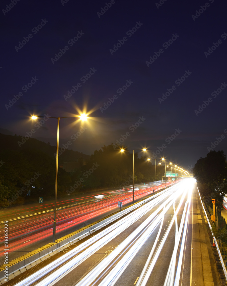 traffic on highway at night traffic on highway at night